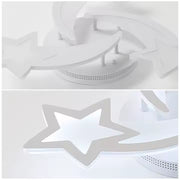 Lustra LED cu telecomanda IPOMOEA 51W, 3 Stele, lumina Rece/Calda/Neutra, Dimabila, Alb Lustre LED cu Telecomanda Default Title Alessandro Design