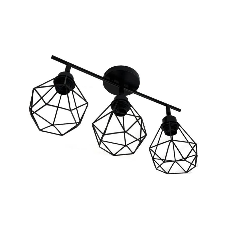Lustra Ailyn 3x E27 Negru Lustre Industrial Default Title Alessandro Design
