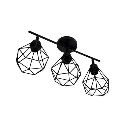 Lustra Ailyn 3x E27 Negru Lustre Industrial Default Title Alessandro Design