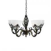 Rustikálny luster COTTAGE, 5XE27, starožitný bronz, kov a sklo Classic Candelabra Predvolený názov Alessandro Design
