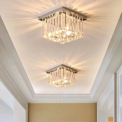 Lustra Cristal MARTINEZ Linear Luxe, Diametru 35cm, 4x E14, Crom Lucios Candelabre Moderne Default Title Alessandro Design