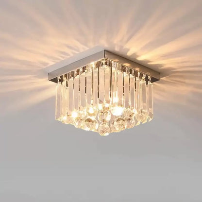 Lustra Cristal MARTINEZ Linear Luxe, Diametru 35cm, 4x E14, Crom Lucios Candelabre Moderne Default Title Alessandro Design