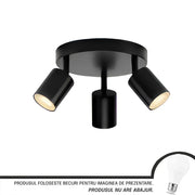 Lustra Joom cu Proiectoare Rotund, 3 X GU10, Negru Lustre Moderne Default Title Alessandro Design