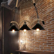 Lanový luster 3xE27, hnedý, kovový a strunové Vintage lustre Predvolený názov Alessandro Design