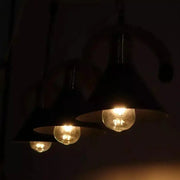 Lanový luster 3xE27, hnedý, kovový a strunové Vintage lustre Predvolený názov Alessandro Design