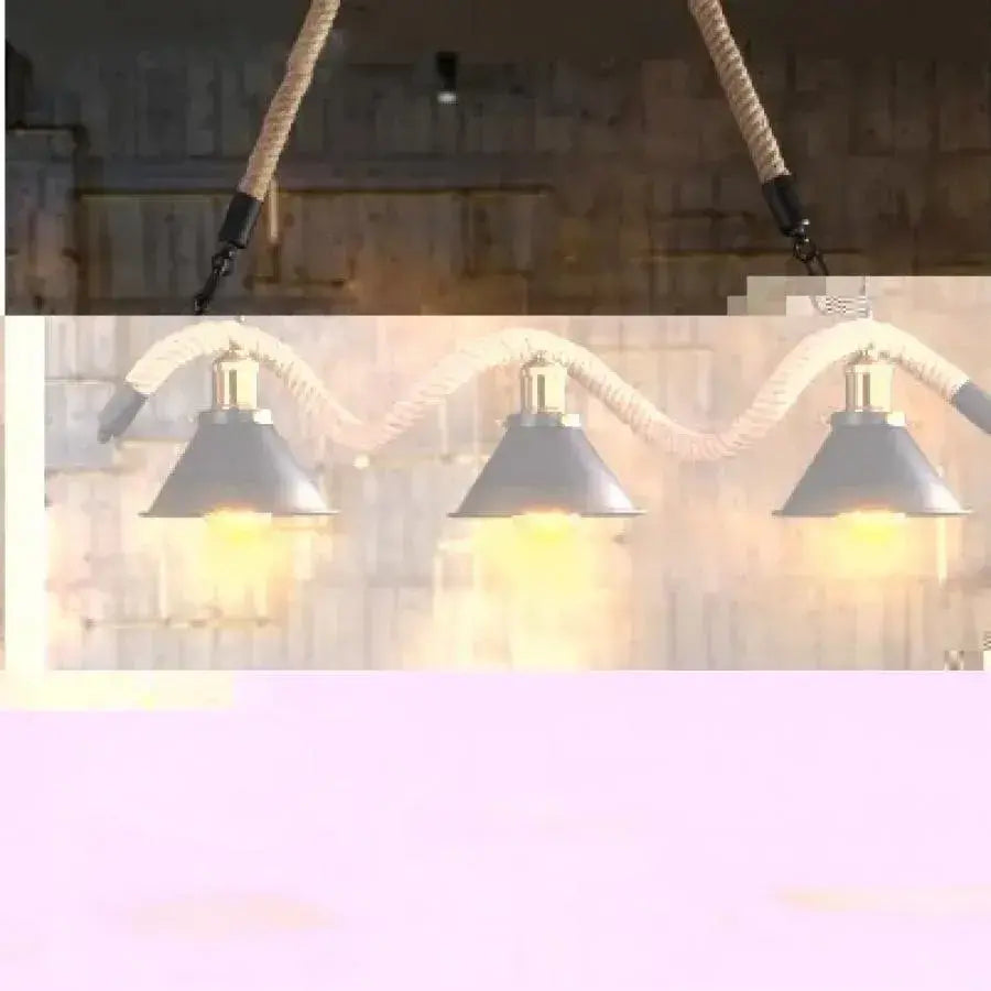 Lanový luster 3xE27, hnedý, kovový a strunové Vintage lustre Predvolený názov Alessandro Design