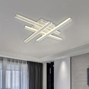 Lustra LED cu telecomanda ABIGAIA 136W, 4 Elemente, Liniara, lumina Rece/Calda/Neutra, Dimabila, Alb Lustre LED Cristal Default Title Alessandro Design