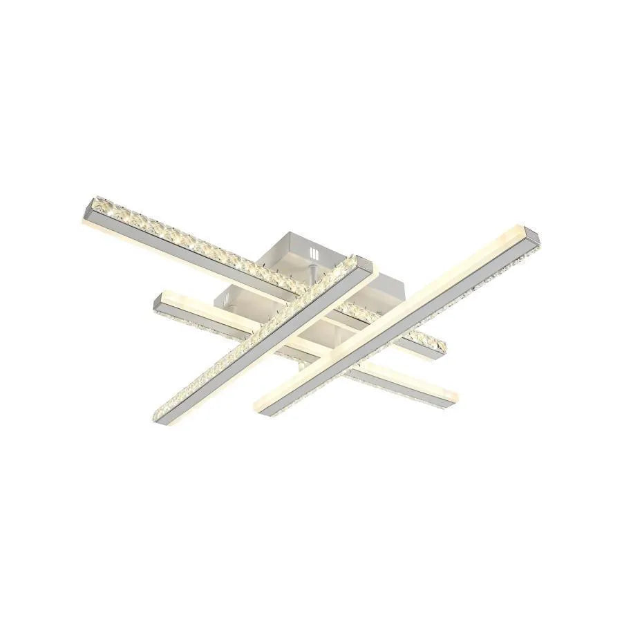 Lustra LED cu telecomanda ABIGAIA 136W, 4 Elemente, Liniara, lumina Rece/Calda/Neutra, Dimabila, Alb Lustre LED Cristal Default Title Alessandro Design