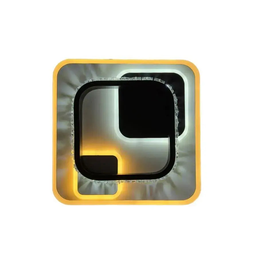Lustra LED cu cristal ARIELLA 39W, Patrata, lumina Rece/Calda/Neutra, Negru Lustre LED Default Title Alessandro Design