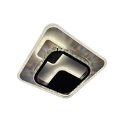 Lustra LED cu cristal ARIELLA 39W, Patrata, lumina Rece/Calda/Neutra, Negru Lustre LED Default Title Alessandro Design