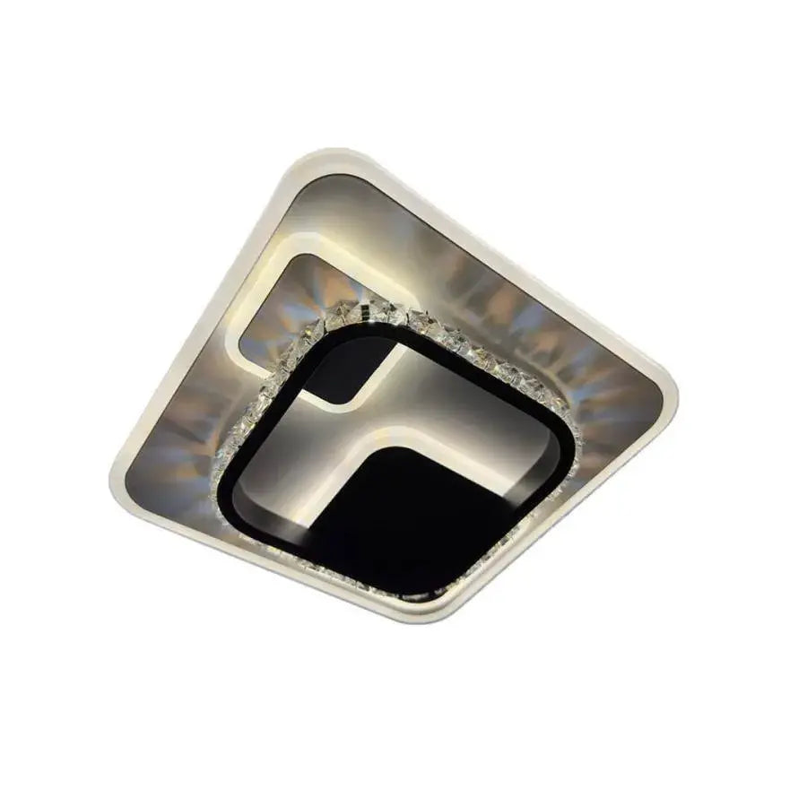 Lustra LED cu cristal ARIELLA 39W, Patrata, lumina Rece/Calda/Neutra, Negru Lustre LED Default Title Alessandro Design