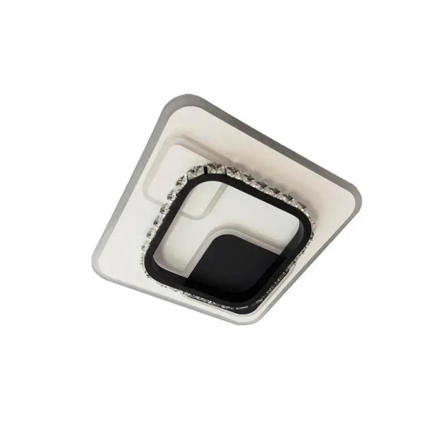 Lustra LED cu cristal ARIELLA 39W, Patrata, lumina Rece/Calda/Neutra, Negru Lustre LED Default Title Alessandro Design