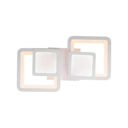 Lustra LED cu telecomanda BALANS 44W, 2 Patrate, lumina Rece/Calda/Neutra, Dimabila, Alb Lustre LED cu Telecomanda Default Title Alessandro Design