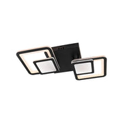 Lustra LED cu telecomanda BALANS 44W, 2 Patrate, lumina Rece/Calda/Neutra, Dimabila, Negru Lustre LED cu Telecomanda Default Title Alessandro Design