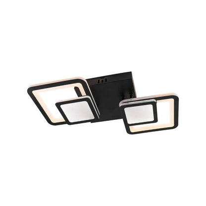 Lustra LED cu telecomanda BALANS 44W, 2 Patrate, lumina Rece/Calda/Neutra, Dimabila, Negru Lustre LED cu Telecomanda Default Title Alessandro Design
