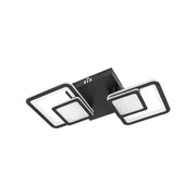 Lustra LED cu telecomanda BALANS 44W, 2 Patrate, lumina Rece/Calda/Neutra, Dimabila, Negru Lustre LED cu Telecomanda Default Title Alessandro Design