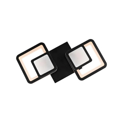 Lustra LED cu telecomanda BALANS 44W, 2 Patrate, lumina Rece/Calda/Neutra, Dimabila, Negru Lustre LED cu Telecomanda Default Title Alessandro Design