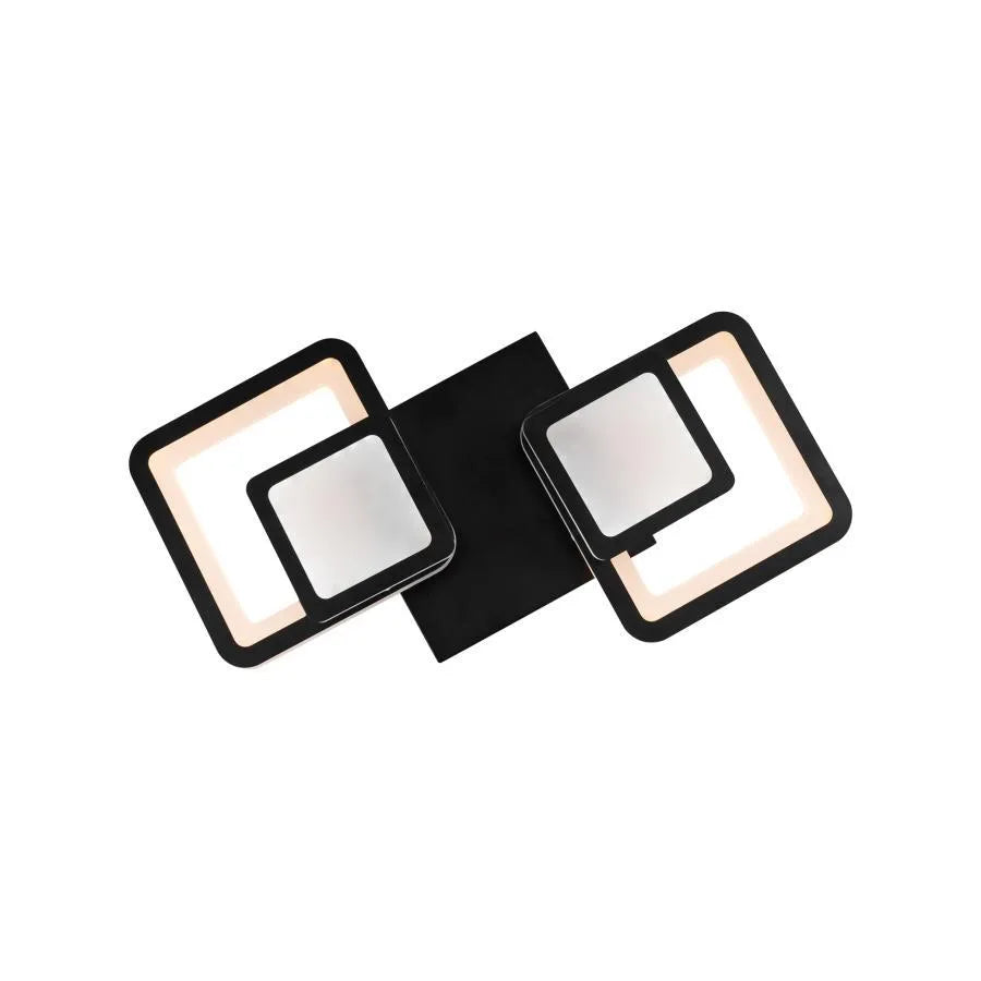 Lustra LED cu telecomanda BALANS 44W, 2 Patrate, lumina Rece/Calda/Neutra, Dimabila, Negru Lustre LED cu Telecomanda Default Title Alessandro Design
