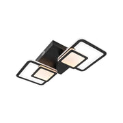 Lustra LED cu telecomanda BALANS 44W, 2 Patrate, lumina Rece/Calda/Neutra, Dimabila, Negru Lustre LED cu Telecomanda Default Title Alessandro Design