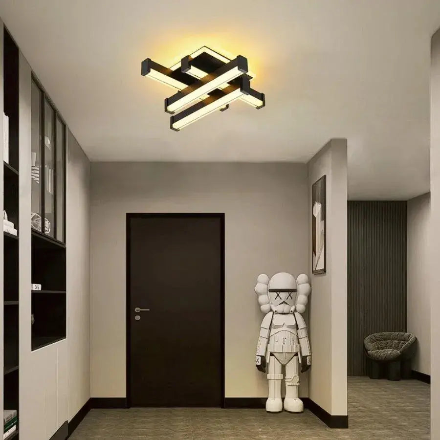 Lustra LED CADE 34W, 4 Elemente, Liniara, lumina Rece/Calda/Neutra, Negru Lustre LED Aplicate Default Title Alessandro Design