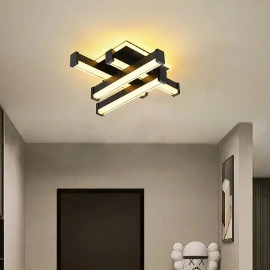 Lustra LED CADE 34W, 4 Elemente, Liniara, lumina Rece/Calda/Neutra, Negru Lustre LED Aplicate Default Title Alessandro Design