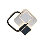 Lustra LED cu cristal GELLA 48W, Patrata, lumina Rece/Calda/Neutra, Alb Negru Lustra LED Default Title Alessandro Design