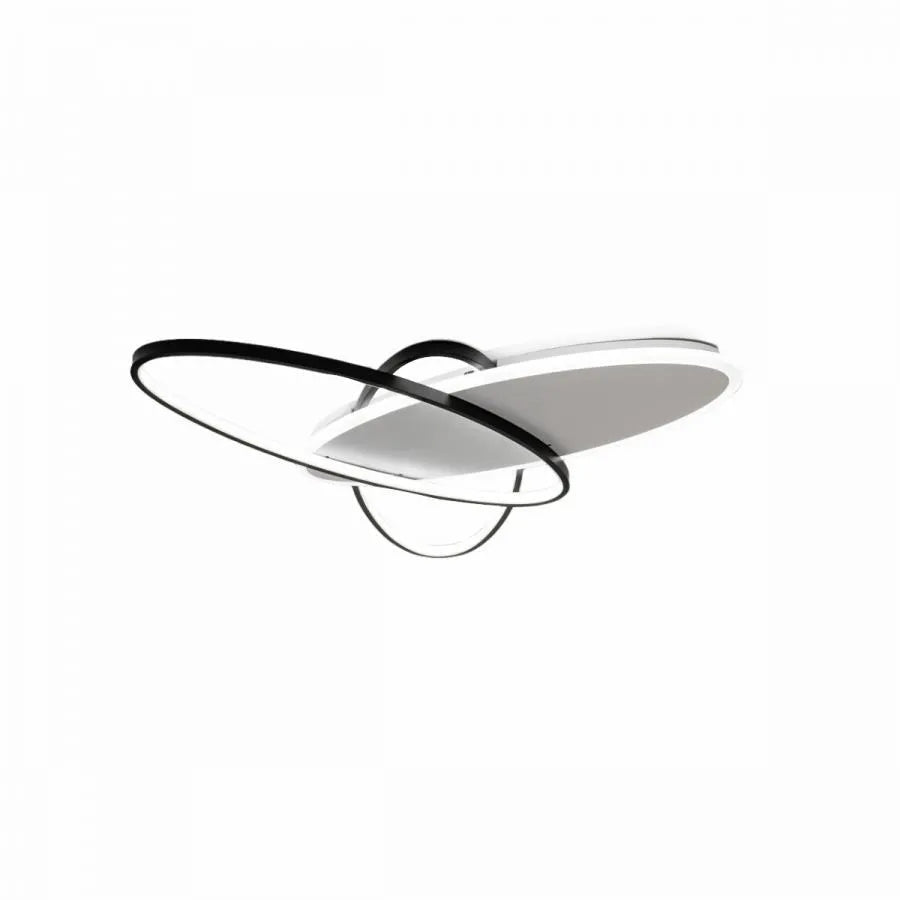 Lustra LED cu telecomanda LIGURIA 77W, 3 Ovale, lumina Rece/Calda/Neutra, Dimabila, Negru Alb Lustre LED cu Telecomanda Default Title Alessandro Design