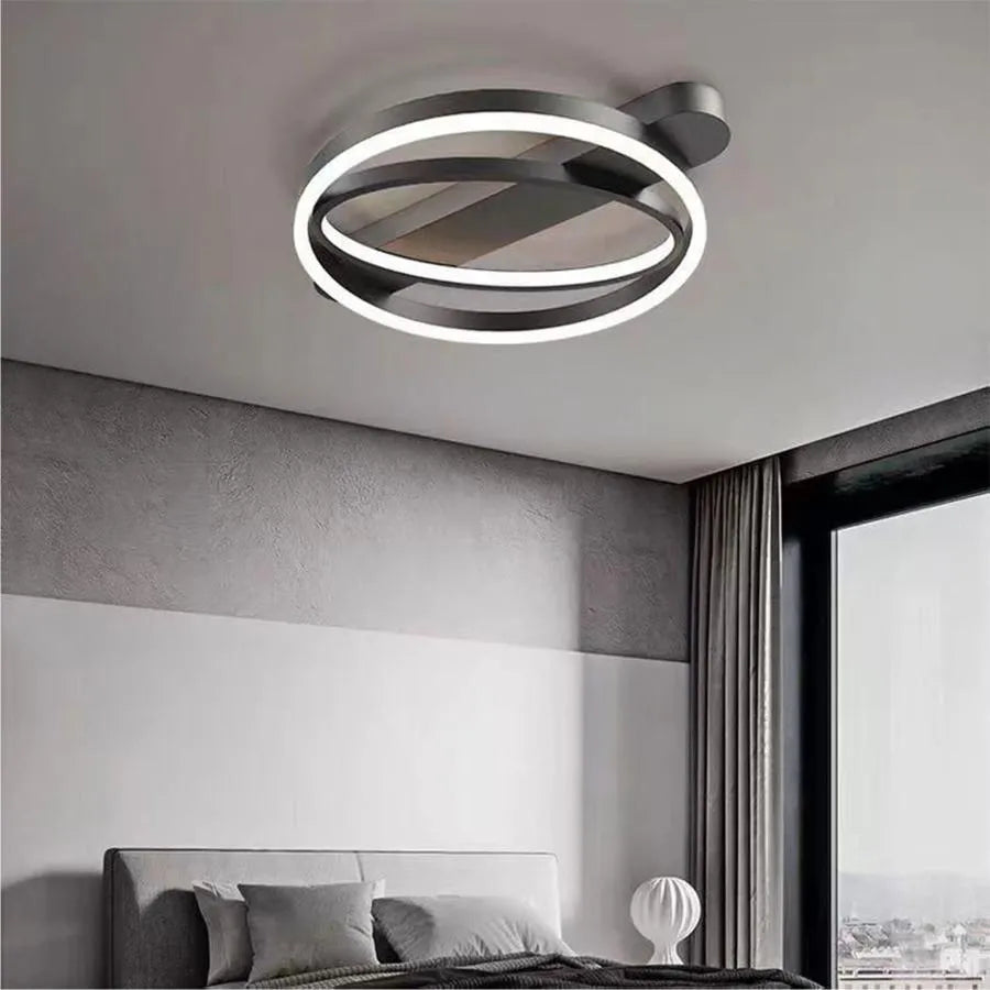 Lustra LED cu telecomanda CERELIS 90W, lumina Rece/Calda/Neutra, Dimabila, Negru Lustre LED cu Telecomanda Default Title Alessandro Design