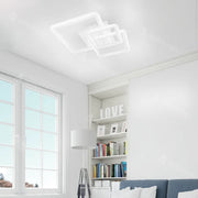 LED luster s diaľkovým ovládaním FARYDA 120W, 3 štvorce, studené/teplé/neutrálne svetlo, stmievateľné, biela