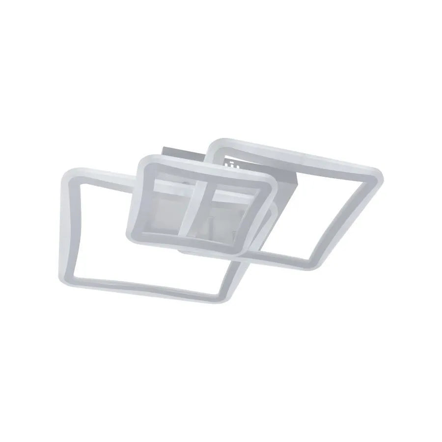 LED luster s diaľkovým ovládaním FARYDA 120W, 3 štvorce, studené/teplé/neutrálne svetlo, stmievateľné, biela