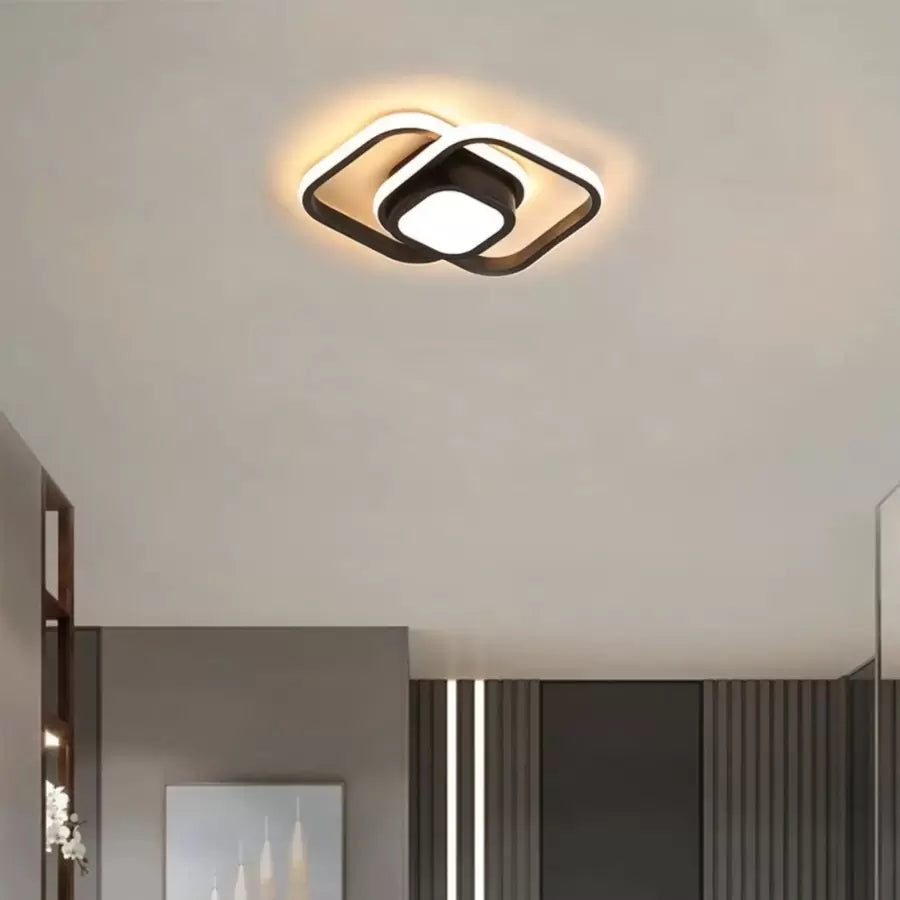 Lustra LED DUOFORM, 21W, 3 Patrate, lumina Rece/Calda/Neutra, Negru Lustre LED Default Title Alessandro Design