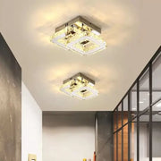 Lustra LED cu cristal JEREMIAH 48W, 2 Patrate, lumina Rece/Calda/Neutra, Crom Lucios Lustre LED Default Title Alessandro Design