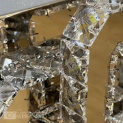 Lustra LED cu cristal JEREMIAH 48W, 2 Patrate, lumina Rece/Calda/Neutra, Crom Lucios Lustre LED Default Title Alessandro Design