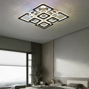 Lustra LED cu telecomanda si cristal QUADRIA SUPREMO RGB 168W, 8 Patrate, lumina Rece/Calda/Neutra, Dimabila, Crom Lucios Lustre LED cu Telecomanda Default Title Alessandro Design