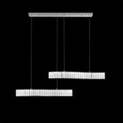 Lustra LED suspendata cu telecomanda si cristal MERVE 24W, lumina Rece/Calda/Neutra, Dimabila, Crom Lucios, Inaltime Reglabila Lustre LED Cristal Default Title Alessandro Design