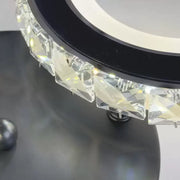 Lustra LED cu telecomanda si cristal NOVA ROTONDA 32W, 2 Cercuri, lumina Rece/Calda/Neutra, Dimabila, Negru Lustre LED Cristal Default Title Alessandro Design