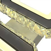 Lustra LED cu telecomanda si cristal QUADRIS 41W, 2 Patrate, lumina Rece/Calda/Neutra, Dimabila, Alb Lustre LED Cristal Default Title Alessandro Design