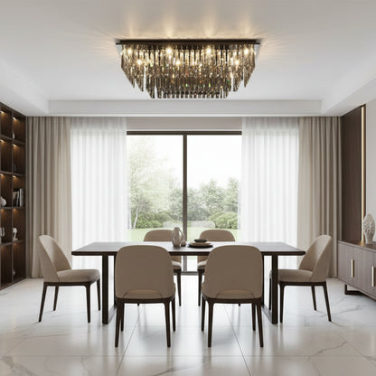 Candelabru Cristal, Brady, 14xE14, Rectangular, Gri Candelabre Cristal Default Title Alessandro Design