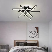 Lustra LED cu telecomanda FILO 188W, 6 Elemente, Liniara, lumina Rece/Calda/Neutra, Dimabila, Negru Lustre LED cu Telecomanda Default Title Alessandro Design