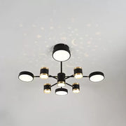 LED luster s diaľkovým ovládaním NOVA 87W, 8 prvkov, studené/teplé/neutrálne svetlo, stmievateľné, čierny