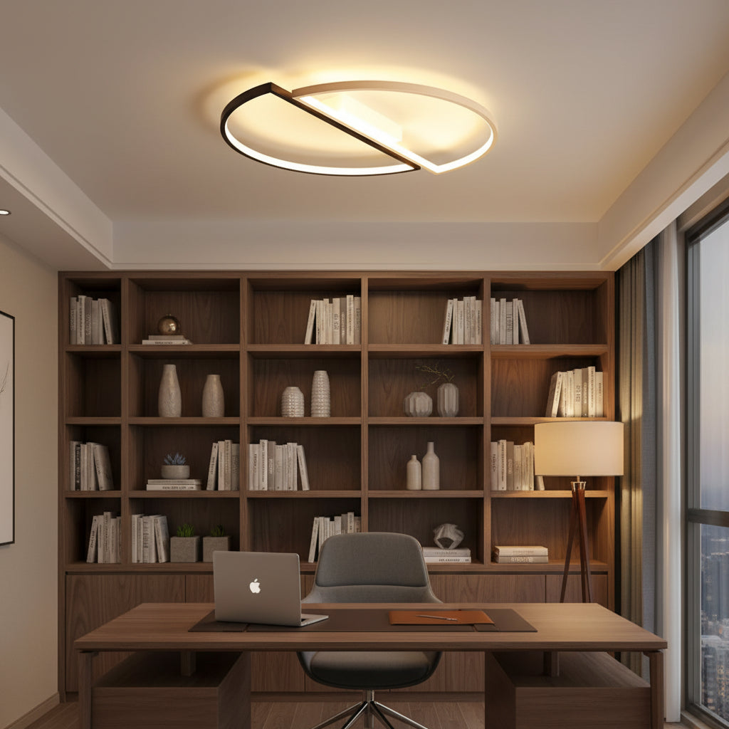 Lustra LED cu telecomanda VECTOR ARCUS 52W, 2 Elemente, lumina Rece/Calda/Neutra, Dimabila, Alb Negru Lustre LED cu Telecomanda Default Title Alessandro Design