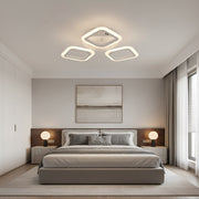 Lustra LED ERIKA 20W, 3 Patrate, Lumina Neutra 4000k, Alb, Metal si Acril Lustre LED Aplicate Default Title Alessandro Design