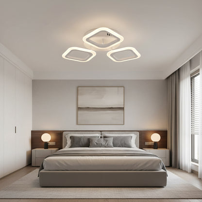 Lustra LED ERIKA 20W, 3 Patrate, Lumina Neutra 4000k, Alb, Metal si Acril Lustre LED Aplicate Default Title Alessandro Design