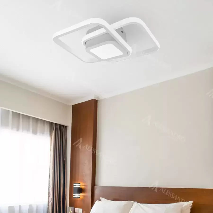 DUOFORM LED luster 21W, 3 štvorce, studené/teplé/neutrálne svetlo, biele Aplikované LED lustre Predvolený názov Alessandro Design