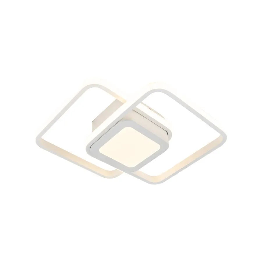 DUOFORM LED luster 21W, 3 štvorce, studené/teplé/neutrálne svetlo, biele Aplikované LED lustre Predvolený názov Alessandro Design
