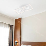 Lustra LED cu telecomanda FELIX 28W, 2 Patrate, lumina Rece/Calda/Neutra, Dimabila, Alb Lustre LED cu Telecomanda Default Title Alessandro Design