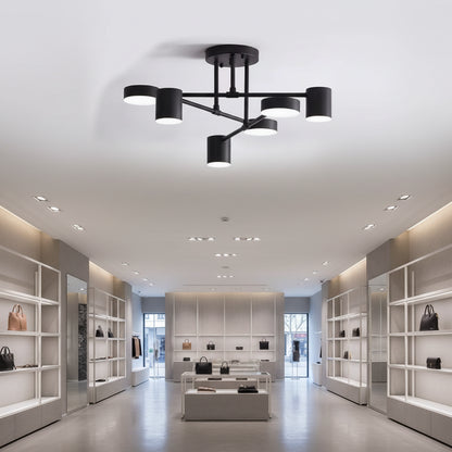 Lustra LED GALIOS 26W, 6 Elemente, lumina Rece/Calda/Neutra, Negru Lustre LED Aplicate Default Title Alessandro Design