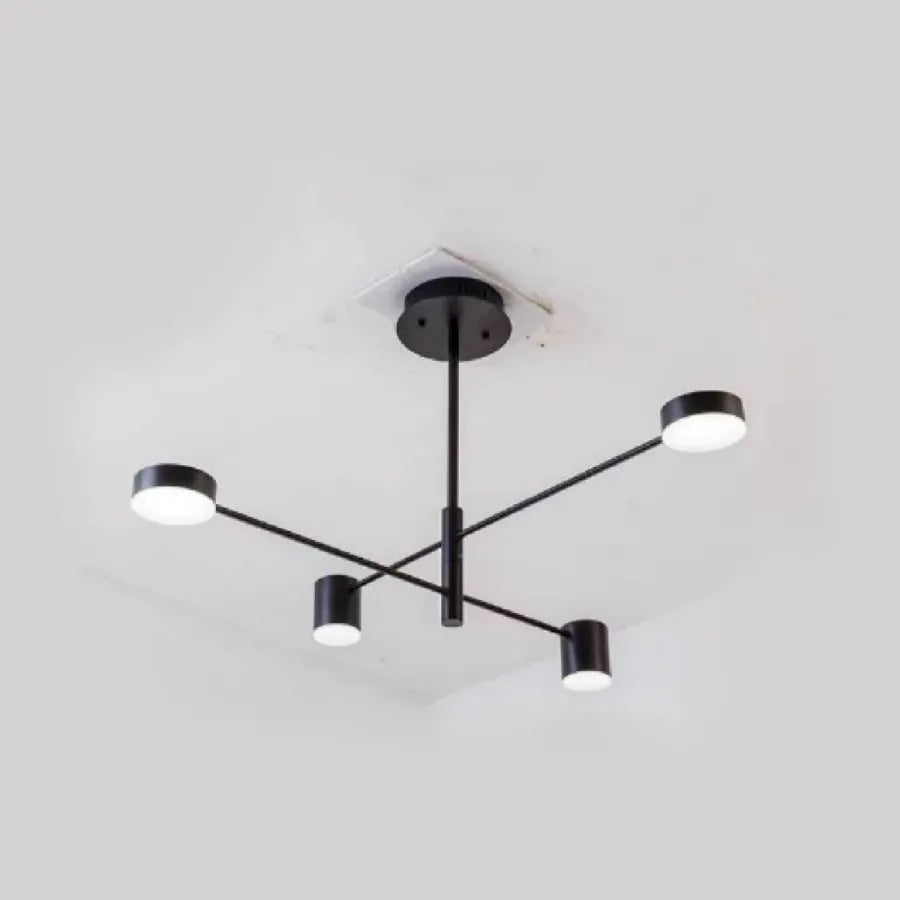 Lustra LED GALIOS 48W, 4 Elemente, lumina Rece/Calda/Neutra, Negru Lustre Moderne Default Title Alessandro Design