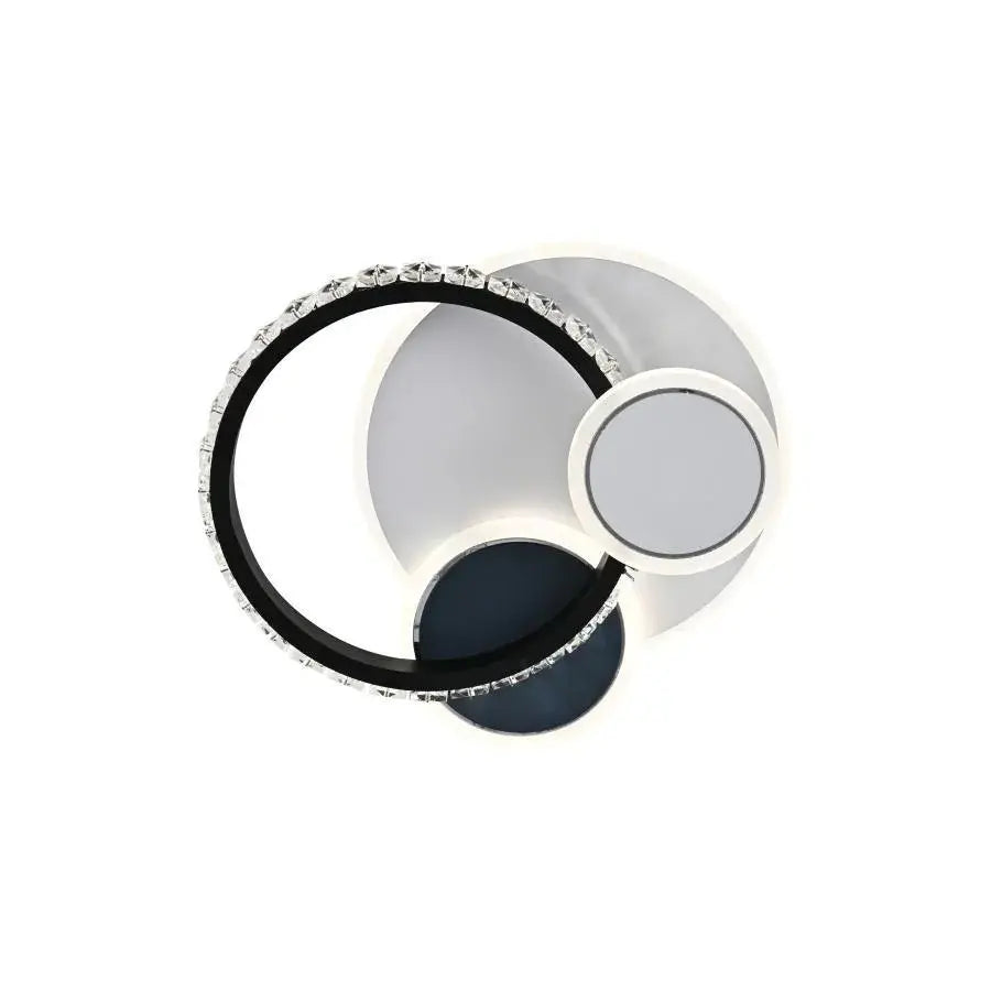 Lustra LED cu cristal GELLA 48W, Rotunda, lumina Rece/Calda/Neutra, Alb Negru Lustra LED Default Title Alessandro Design