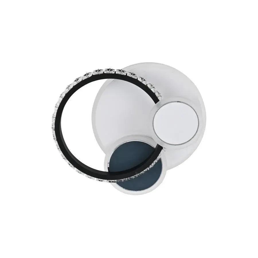 Lustra LED cu cristal GELLA 48W, Rotunda, lumina Rece/Calda/Neutra, Alb Negru Lustra LED Default Title Alessandro Design